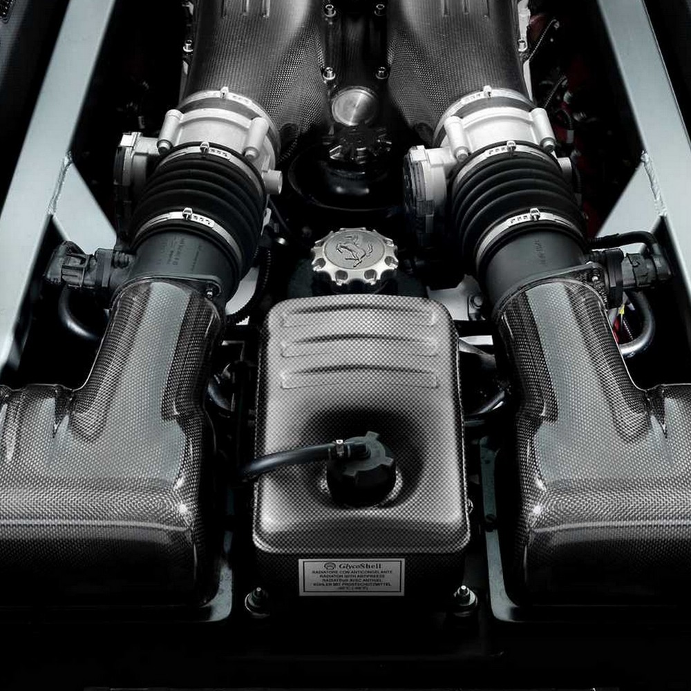 Carbon fibre engine compartment shields